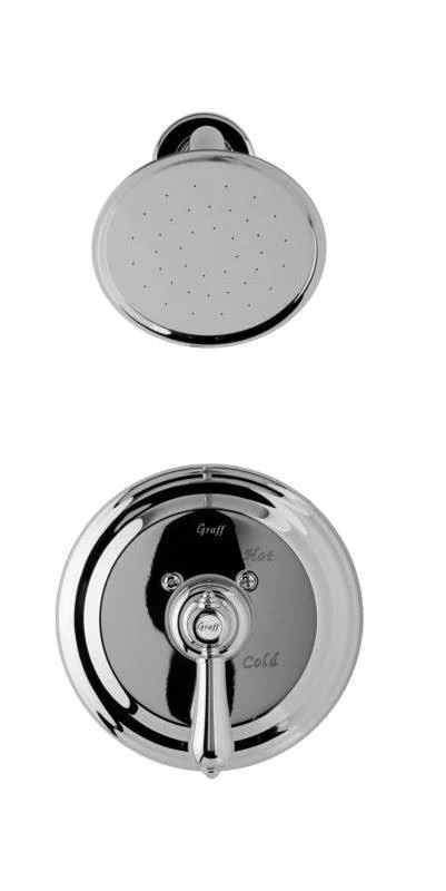 Graff G-7115-LM34S-PC Canterbury/Nantucket Traditional Pressure Balancing Shower Set Polished Chrome