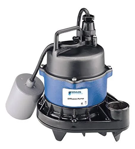 Goulds EP0412 - Submersible Effluent Pump, Model 3871, Series Ep04, 4/10 HP, 230 Volts, 1 Phase, 1-1/2x22 NPT Discharge, 55 GPM M