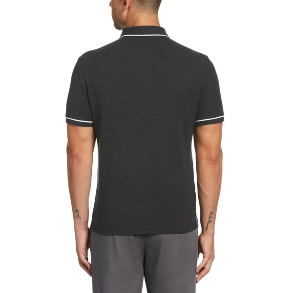 Original Penguin Earl Polo (Dark Charcoal Heather 1) Men's Short Sleeve Pullover