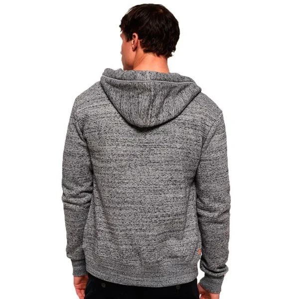 Superdry Orange Label Full Zip Hoodie Grey