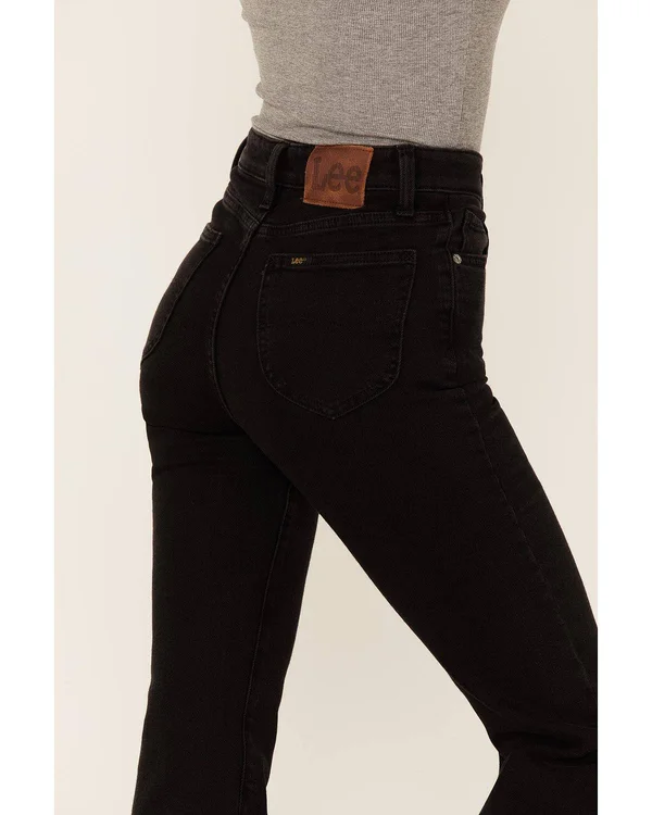 Lee Women's Black High Rise Flare Jeans