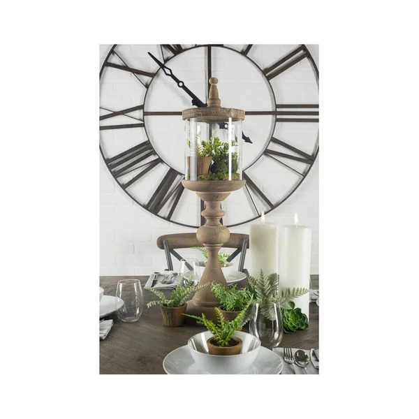 Mercana 'Fife' Beige Wood Candle Holder