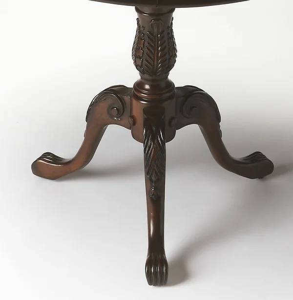 HomeRoots Carissa Plantation Cherry Round Pedestal Table