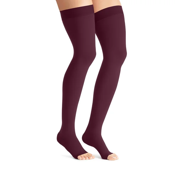 Jobst Maternity Opaque Thigh High Compression Stockings, 20-30 mmHg, Open Toe X-Large, Caramel
