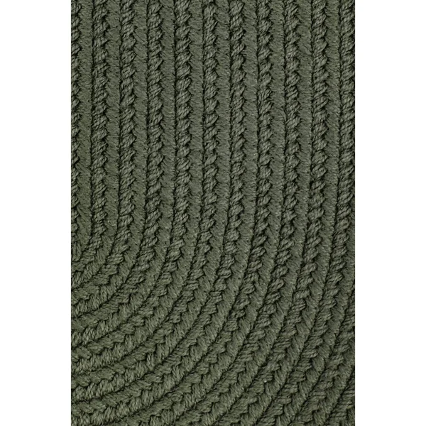 Rhody Rug S029R096X132 Solid Dark Sage Poly 8x11 Oval Rug