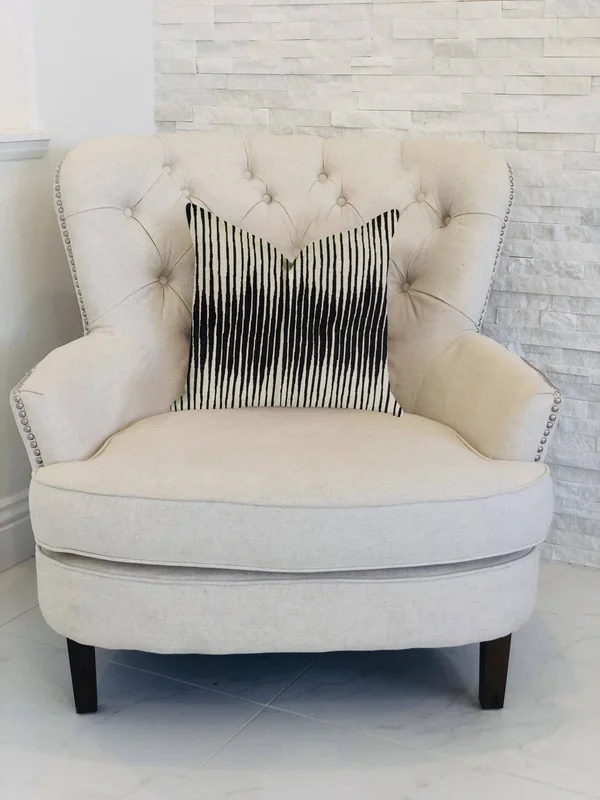 Plutus 20x22 x 36x22 Black Crystal Luxury Throw Pillow in Black and Beige Tones