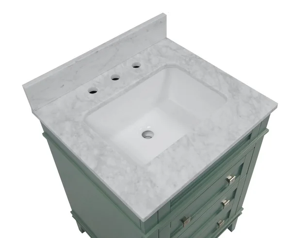 Eleanor 24x22 Single Bathroom Vanity Set Base Finish: Powder Blue - Top Finish: Carrara Marble