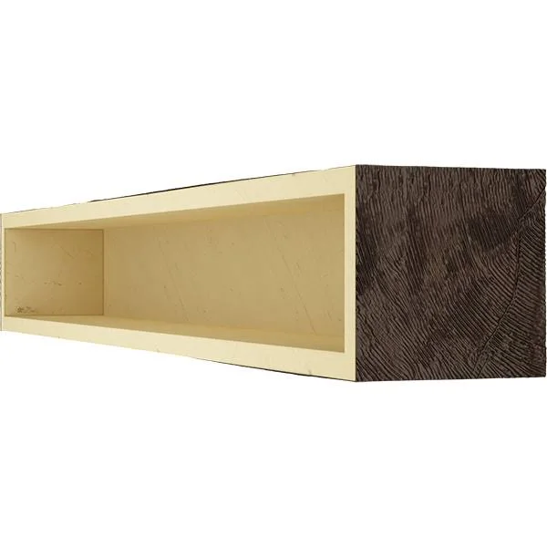 Ekena Millwork MANUKP08X08X60ZM 8x22H x 8x22D x 60x22W Knotty Pine Faux Wood Fireplace Mantel, Premium Mahogany