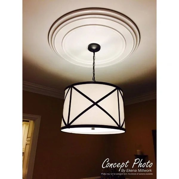 13x22OD x 7 1/2x22ID x 3/4x22P Bradford Classic Ceiling Medallion (Fits Canopies Up to 8 5/8x22) - Hand-Painted Flash Blue