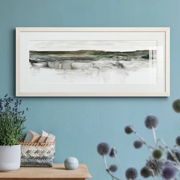 River Flow-Premium Gallery Framed Print - Wood - White