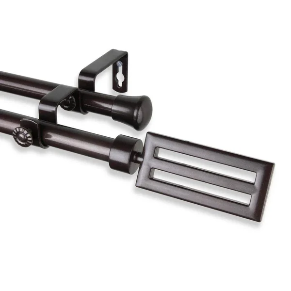 Rod Desyne Sterling Double Curtain Rod Cocoa
