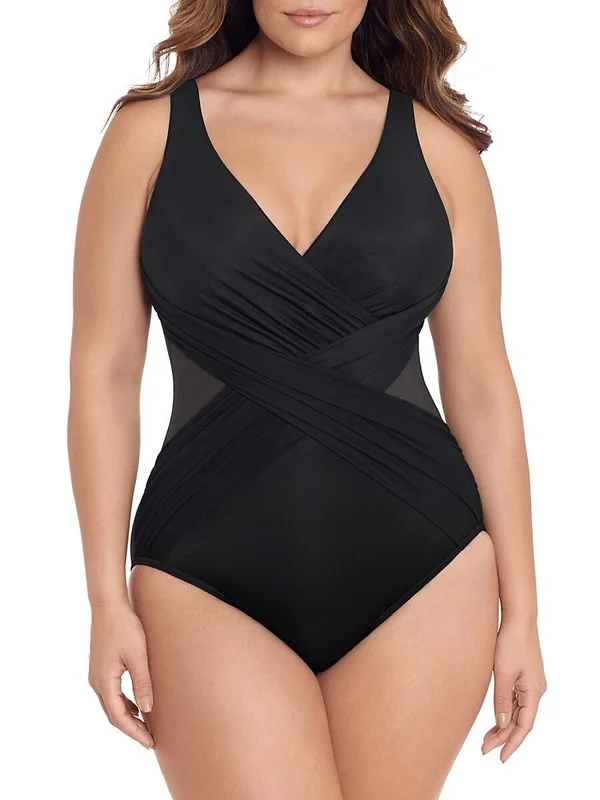 Miraclesuit Plus Size Illusionist Crossover One Piece Swimsuit - 16W