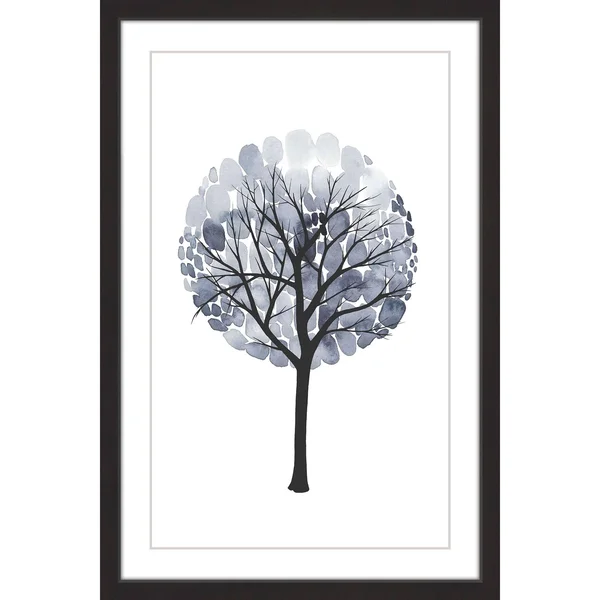 Marmont Hill Midnight Elm I Framed Painting Print, Black