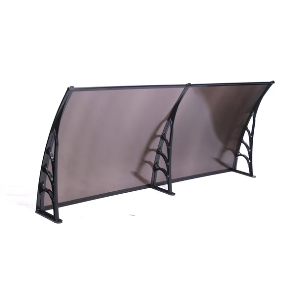 Aleko Polycarbonate Outdoor Window or Door Canopy 40 x 80 Inches Brown