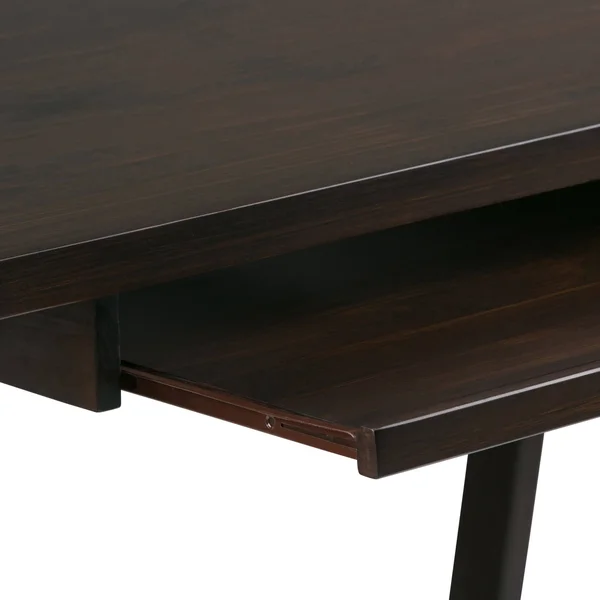 Wyndenhall Hawkins Solid Wood Modern Industrial 60 inch Wide Writing Office Desk - Farmhouse Grey