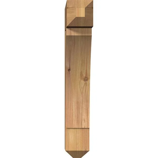 Ekena Millwork 3 1/2x22W x 14x22D x 22x22H Thorton Craftsman Smooth BRACKET - Western Red Cedar