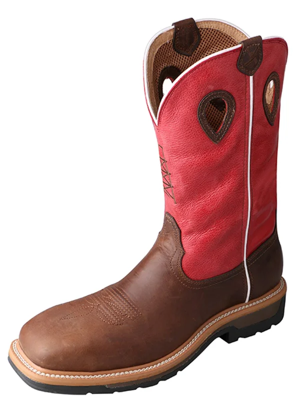 Twisted x Men's MLCCW01 - Distressed Latigo/Red Leather