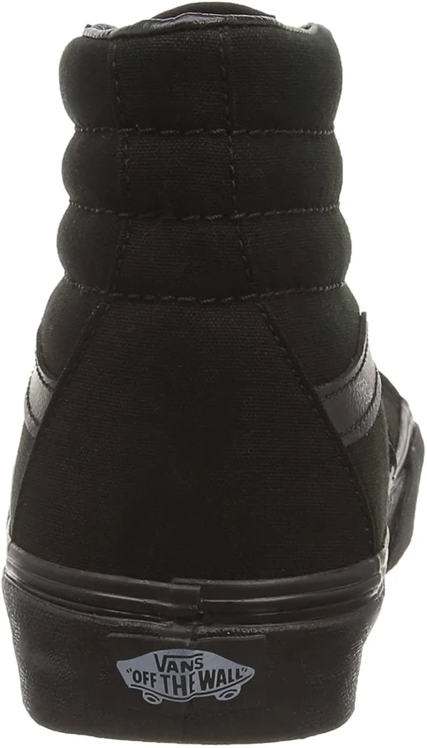 Vans Sk8-Hi Top Sneaker, Adult Unisex, Size: 4.5 M, Black Canvas/Black