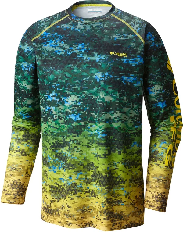 Columbia Men's Terminal Tackle Camo Fade Shirt Green Size - Small
