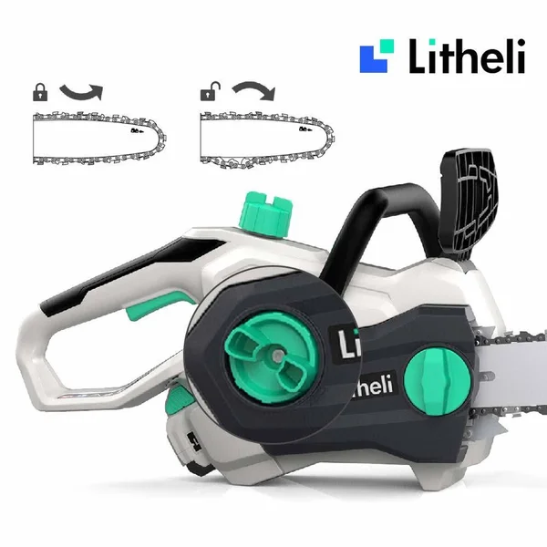 Litheli 40V Cordless Chainsaw 14 Inches with Brushless Motor - 2.5Ah Battery and Charger
