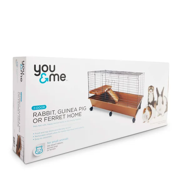 You & Me Living The Dream Small Animal 2-Door Habitat, 40x22 L, 40 in