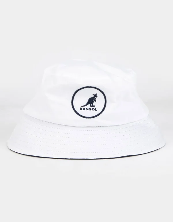 Kangol Cotton White Bucket Hat - White - Large