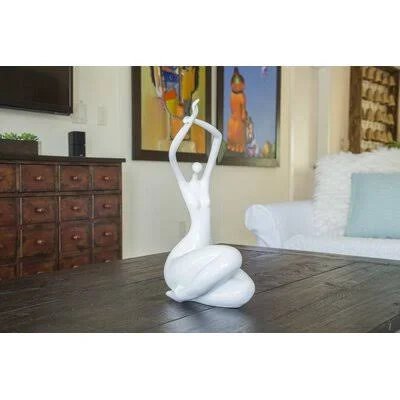 Ocallaghan Lady Sculpture Brayden Studio Finish: White