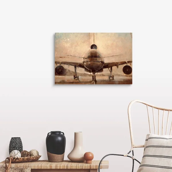 Tonal Plane, Canvas Wall Art, 30x20, Great Big Canvas