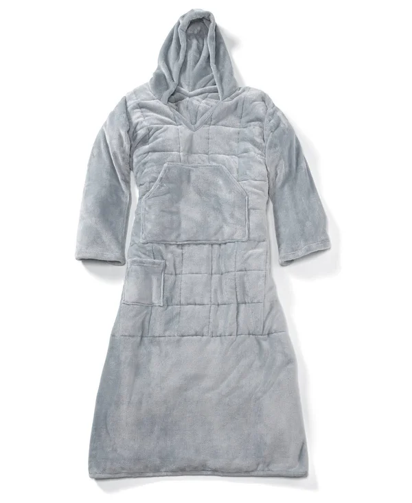 Ella Jayne Wearable Weighted Snuggle Blanket, 75x22 x 50x22 - Gray