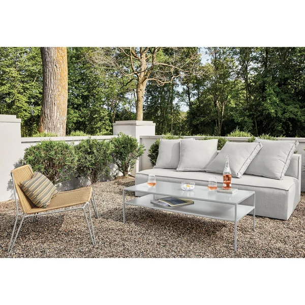 Room & Board - Modern Slim Outdoor Coffee Table 22D 46W 16H in Slate Grey Blue