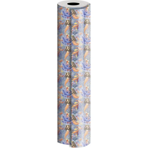 Jam Paper Industrial Size Bulk Wrapping Paper Rolls, Mermaids, 1/2 Ream (834 Sq. ft), Sold Individually (165J28324417)