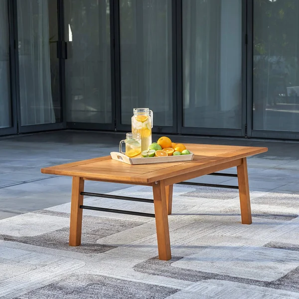 Vifah Gloucester Contemporary Patio Wood Sofa Table