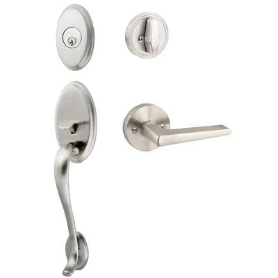 Sure-Loc Hardware AT507-BS 15 Alta Handleset with Single Cylinder Deadbolt and Arapaho Door Knob and Rosette Finish: Satin Nicke