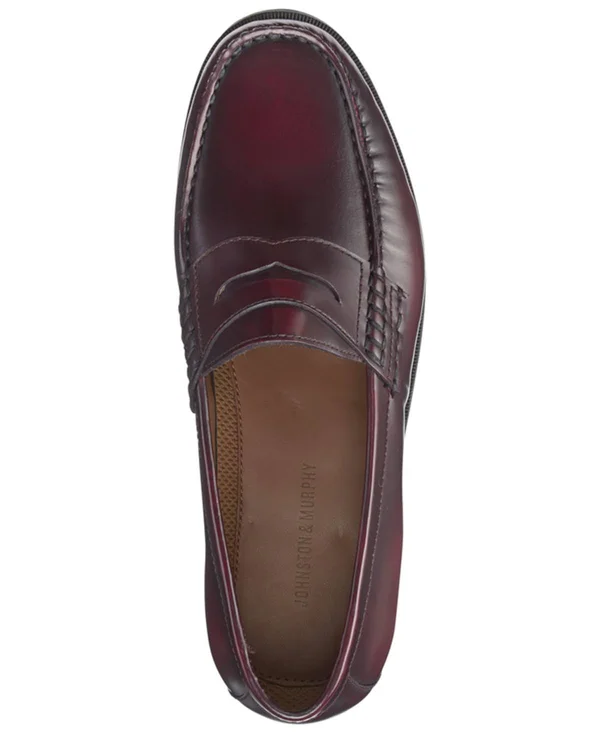 Men's Johnston & Murphy Pannell Penny Loafer - Size 7.5 M - Burgundy