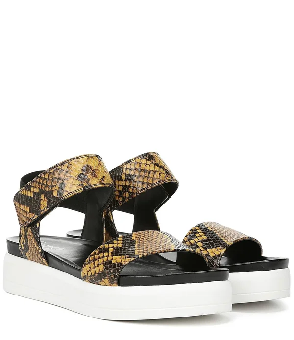 Franco Sarto Women's Kana Platform Sandal - Yellow Leather