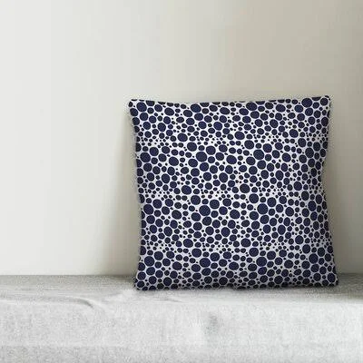 McInnis Pebbles Throw Pillow Wrought Studio Color: Navy, Size: 20x22 x 20x22