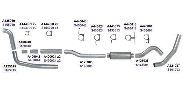Diamond Eye K4346S Turbo-Back Exhaust Kit