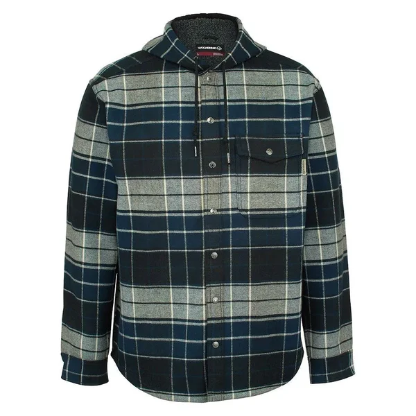 Wolverine Men's Bucksaw Bonded Shirt Jac Dark Slate Plaid, Size M