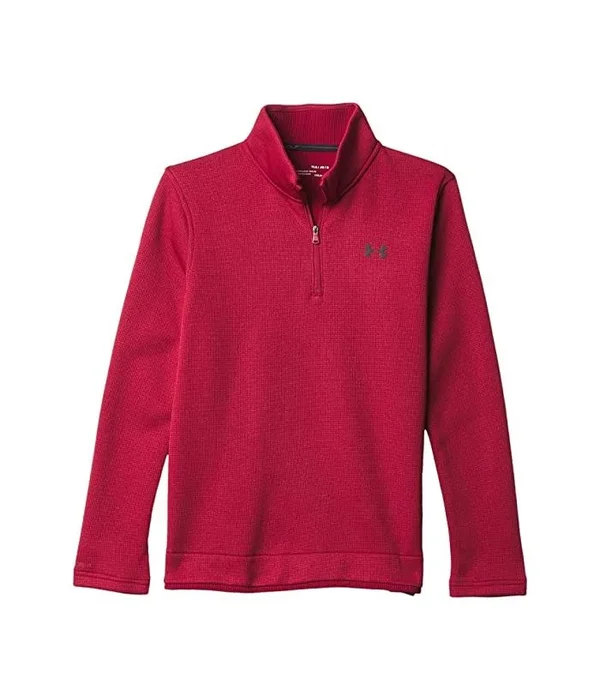 Under Armour Boys&& Sweaterfleece Zip - Red, Youth Large