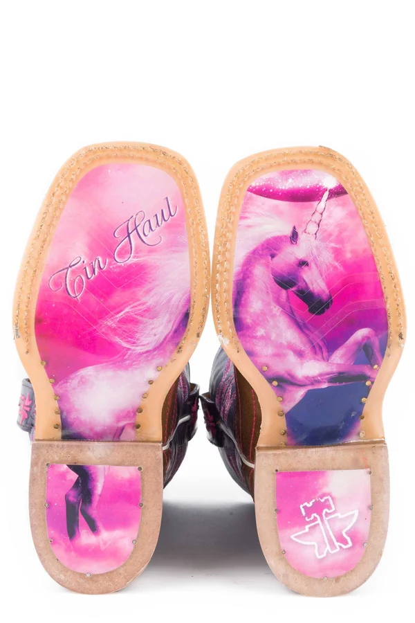 Tin Haul Kids Starlight Unicorn Sole Boots 10