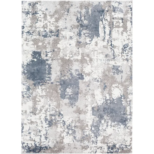 Porch & den Meier Abstract Plush Area Rug - 6&7x22 x 9&6x22 - Denim