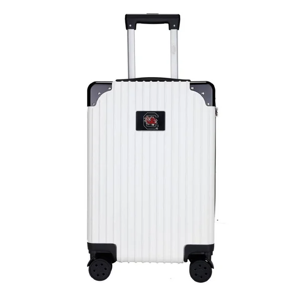 NCAA South Carolina Gamecocks 21x22 Executive Two-Tone Carry on Suitcase - White
