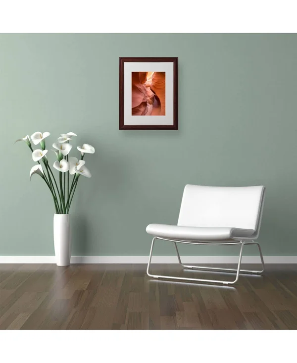 Trademark Fine Art Spiral I by Moises Levy Matted Framed Art - 16 by 20-Inch, Wood Frame