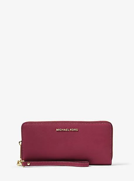 Michael Kors Jet Set Travel Leather Continental Wallet - Luggage