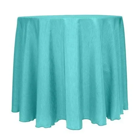 Ultimate Textile Reversible Shantung Satin - Majestic 108-Inch Round Tablecloth - Blue
