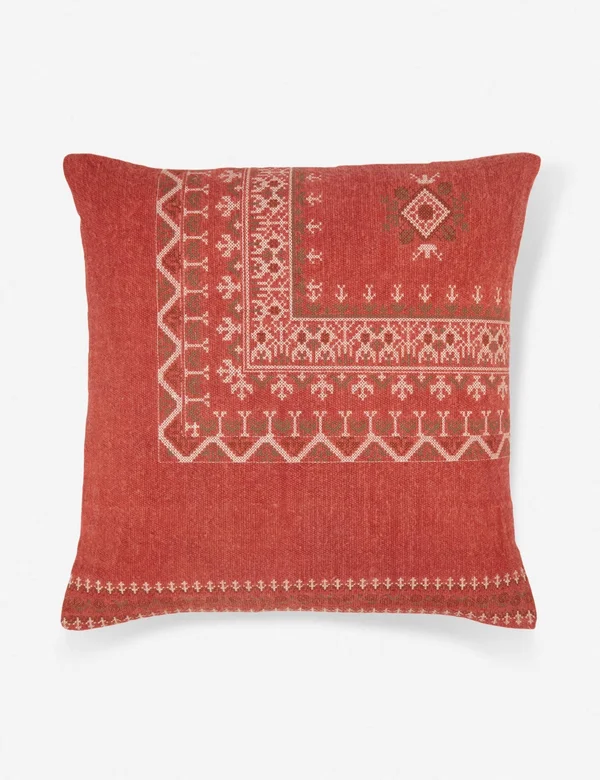 Jaipur Living Abeni Puebla Red Pillow, Red, 24x22 x 24x22, Polyester