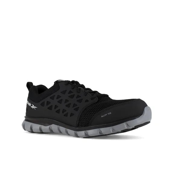 Reebok Men's Black Sublite Cushion Work Shoes - Alloy Toe