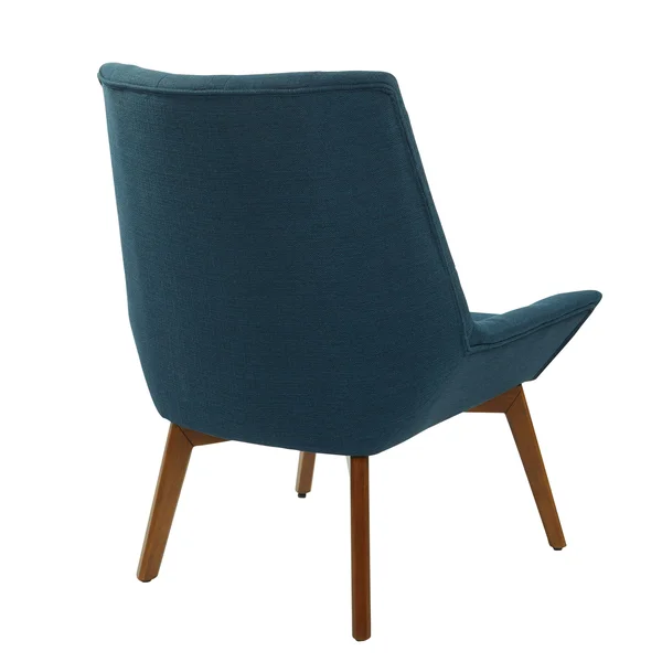 Shelly Tufted Chair with Coffee Legs - Azure