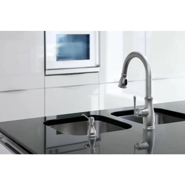 Glacier Bay Kagan Single-Handle Pull-Down Sprayer Kitchen Faucet with Soap Dispenser in Stainless Spot Resistant
