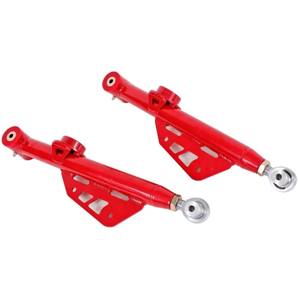 BMR TCA053R Mustang Rear Lower Control Arm Single Adjustable with Polyurethane Bushing/Spherical Rod End Red Pair 2004